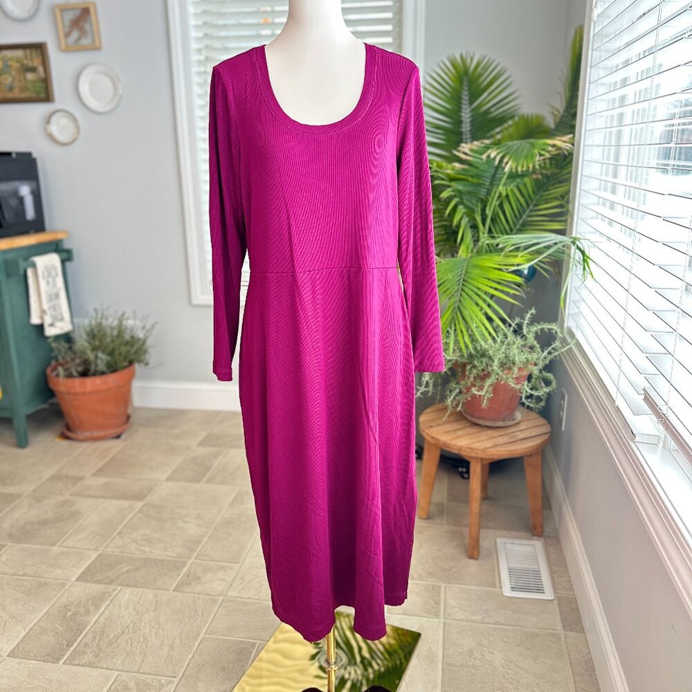 Cabi Any Day Dress in Fuschia Sz L LIKE NEW - Picture 3 of 13